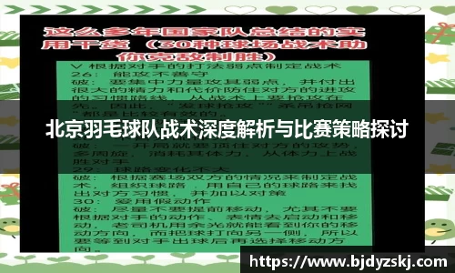 北京羽毛球队战术深度解析与比赛策略探讨