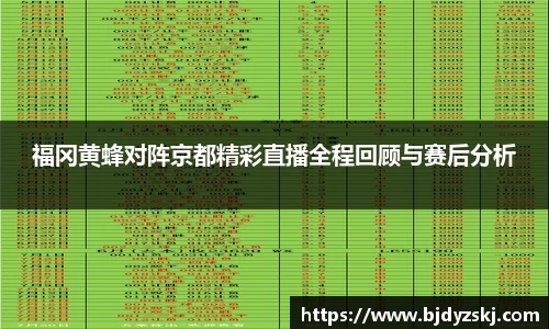 福冈黄蜂对阵京都精彩直播全程回顾与赛后分析