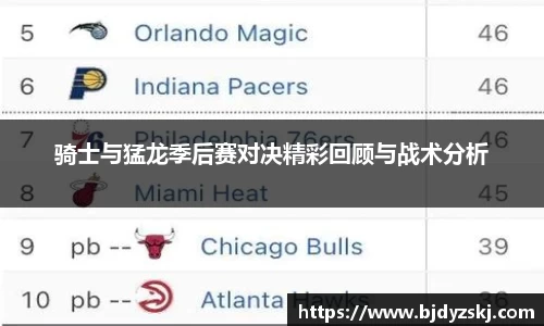 骑士与猛龙季后赛对决精彩回顾与战术分析
